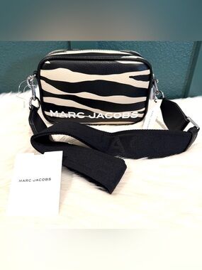 NEW Marc Jacobs Zebra Stripe Pattern Camera Bag